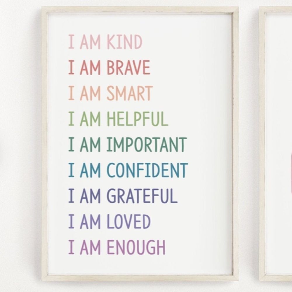 Affirmations Rainbow Art Print